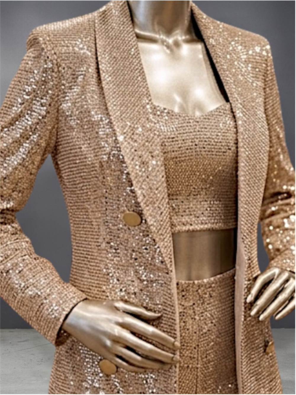 Gibiu USA Gold Radiant Luxe Sequin 3-Piece Set - Picture 5 of 12